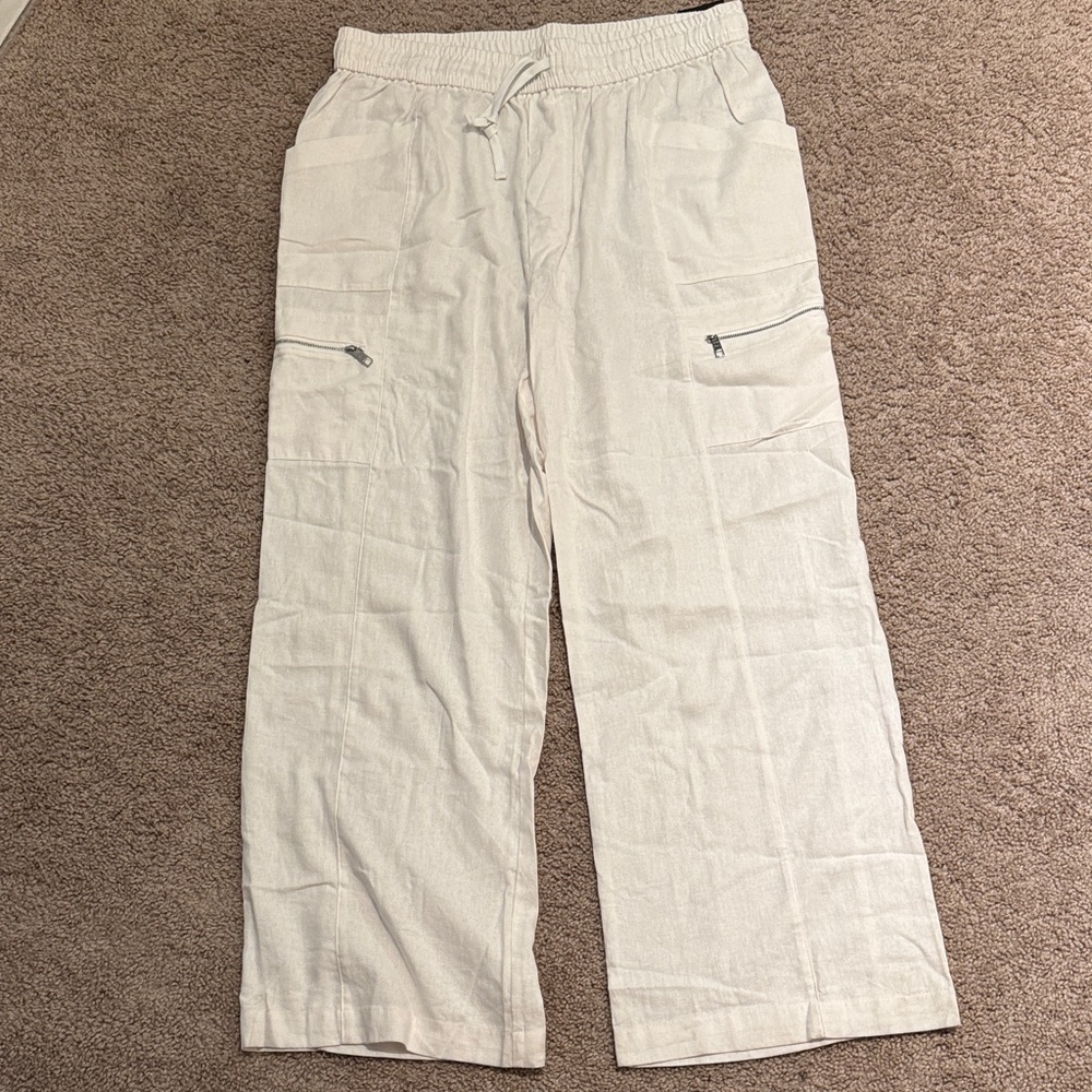 DKNY Men's Off-White Cargo Pants
